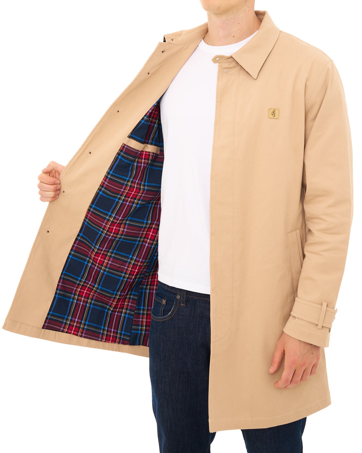 Gabicci Vintage Houghton Mac Oat/Tartan