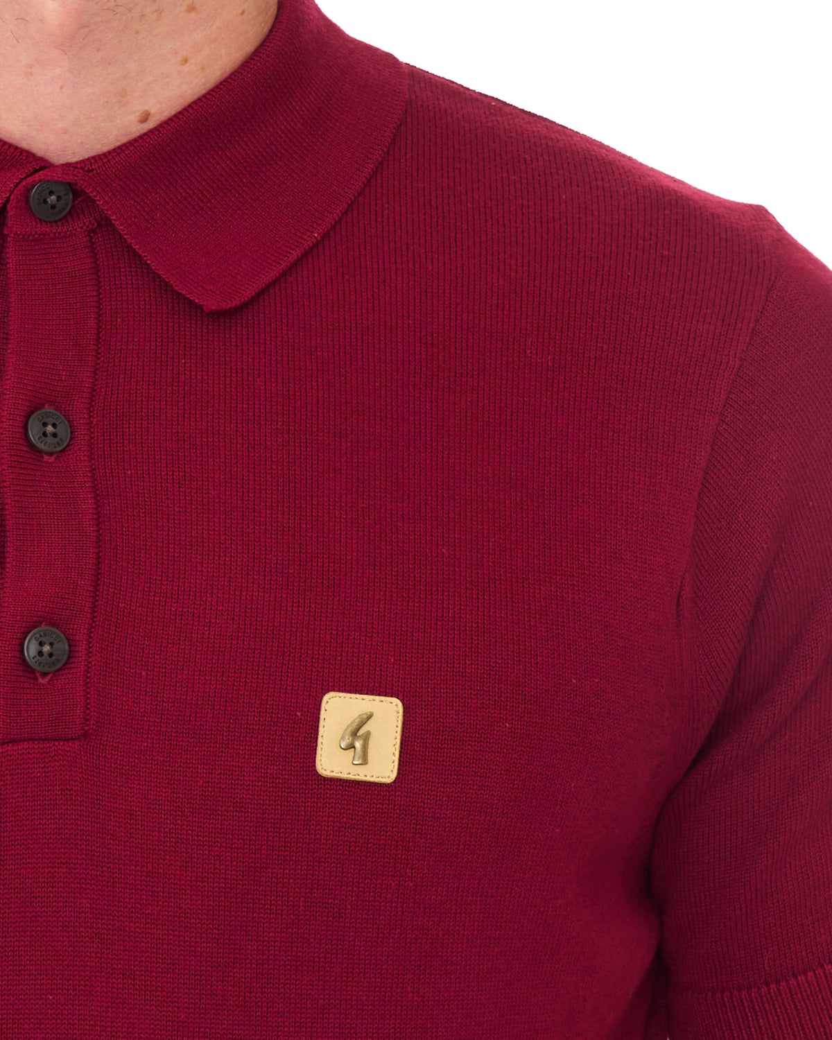 Gabicci Vintage Jackson Knit Polo Claret