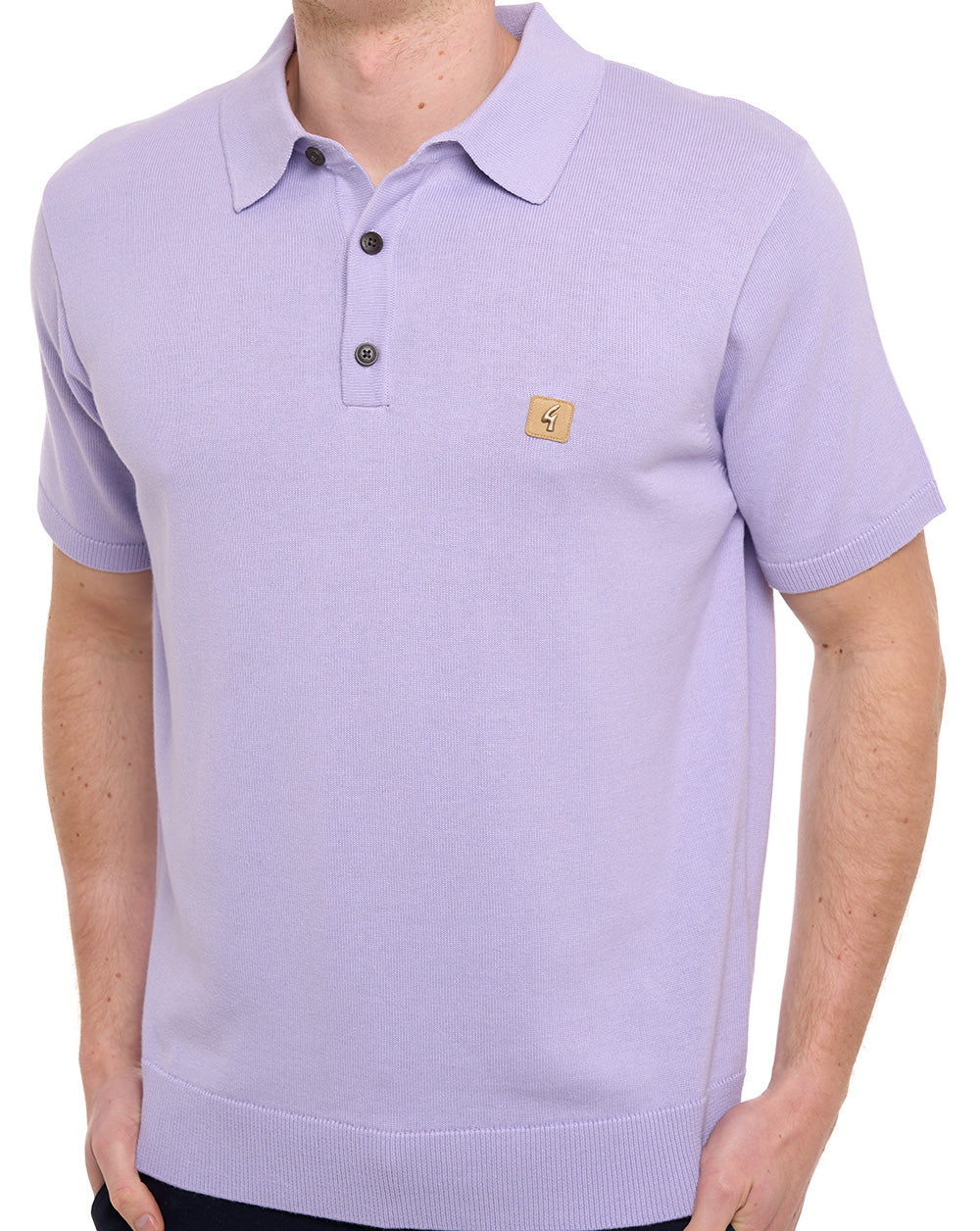 Gabicci Vintage Jackson Knit Polo Purple