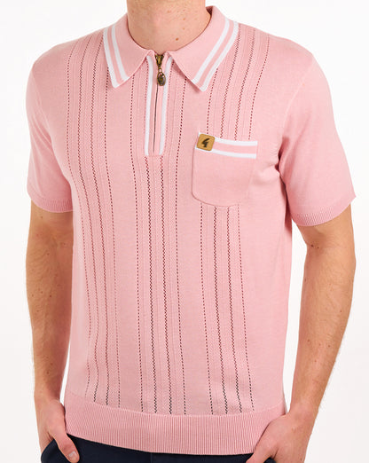 Gabicci Vintage Johnson Strickpolo in zartem Rosa