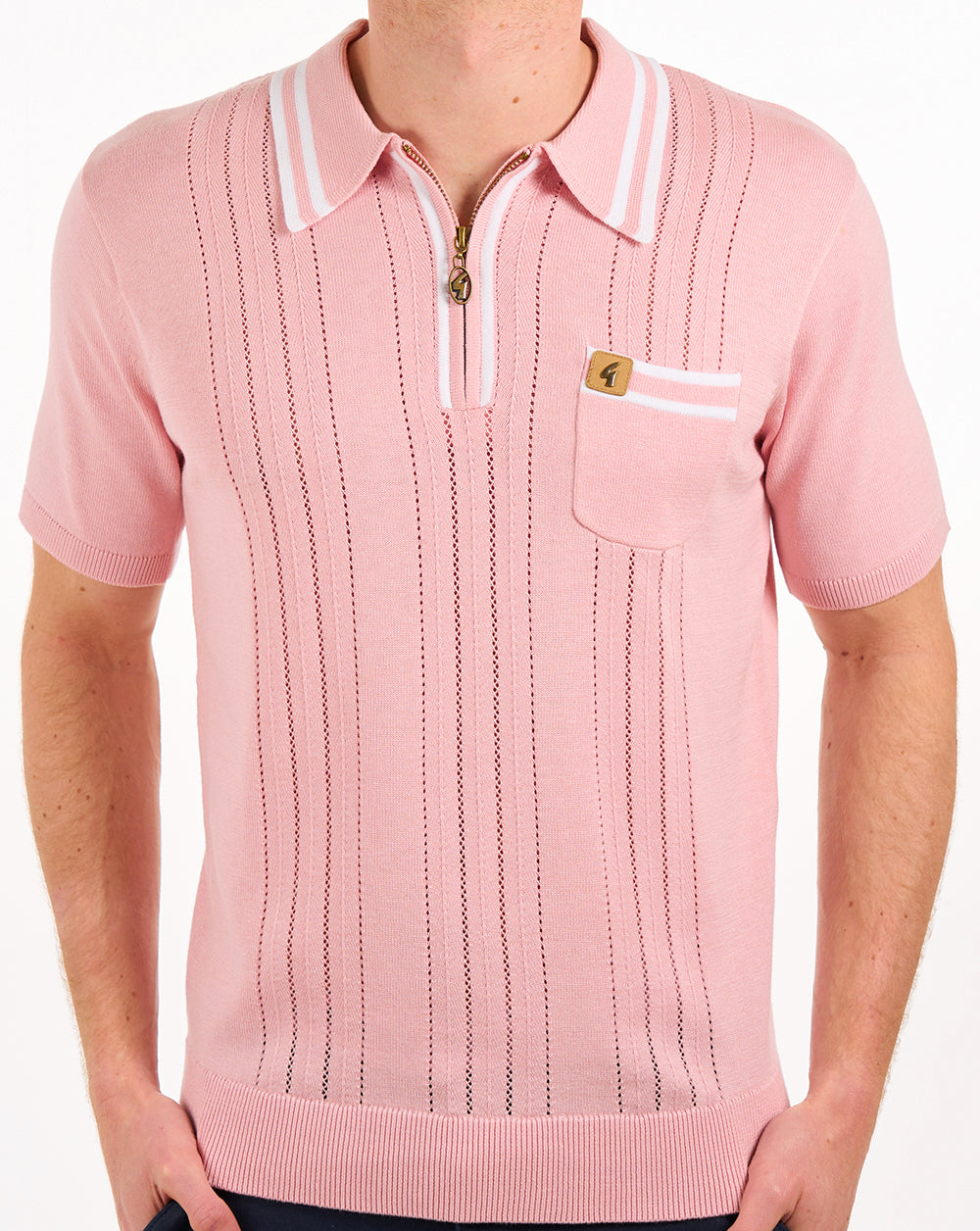 Gabicci Vintage Johnson Strickpolo in zartem Rosa