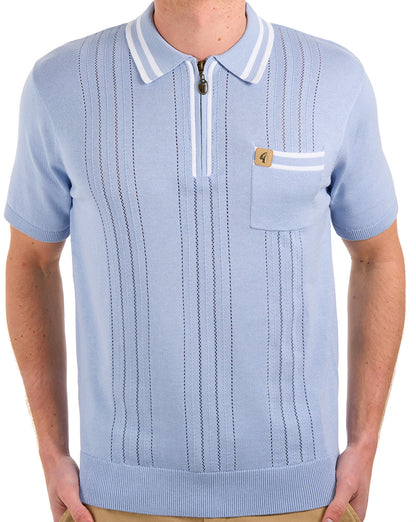 Gabicci Vintage Johnson Strickpolo Sky