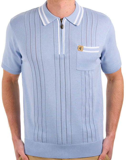 Gabicci Vintage Gabicci Vintage Johnson Strickpolo Sky