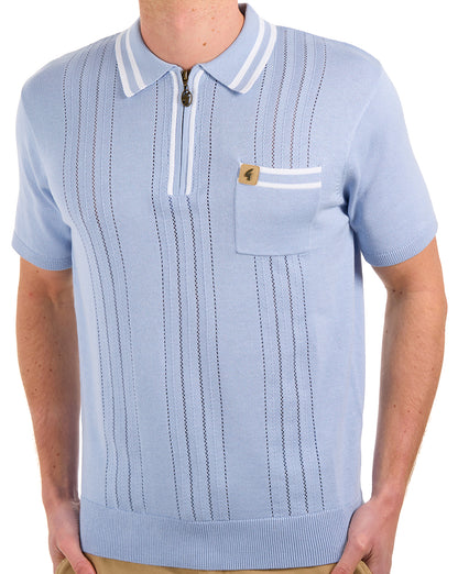 Gabicci Vintage Johnson Strickpolo Sky