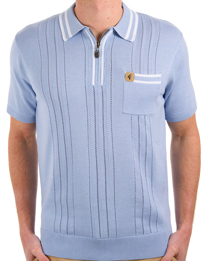Gabicci Vintage Johnson Strickpolo Sky