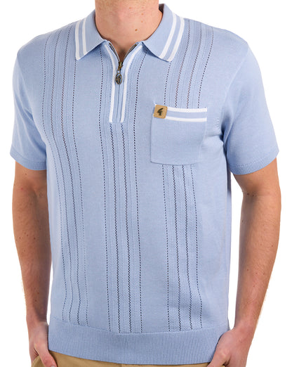 Gabicci Vintage Johnson Strickpolo Sky