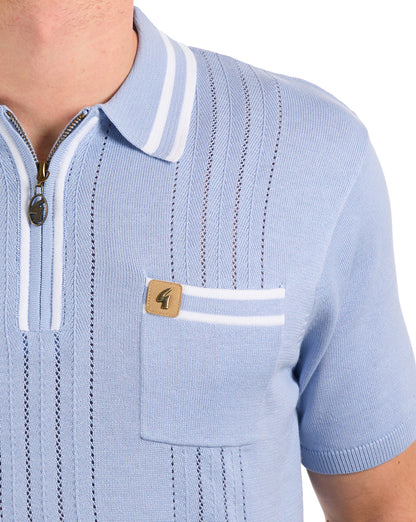 Gabicci Vintage Johnson Strickpolo Sky