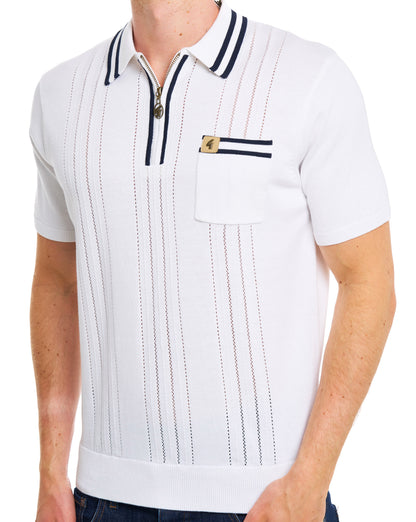 Gabicci Vintage Johnson Strickpolo Weiß