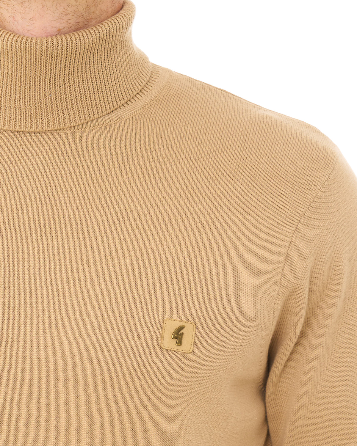 Gabicci Vintage Ricardo Roll Neck Knit Caramel