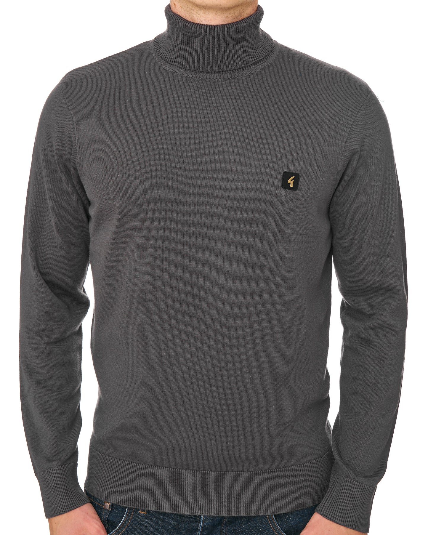 Gabicci Vintage Ricardo Roll Neck Knit Charcoal