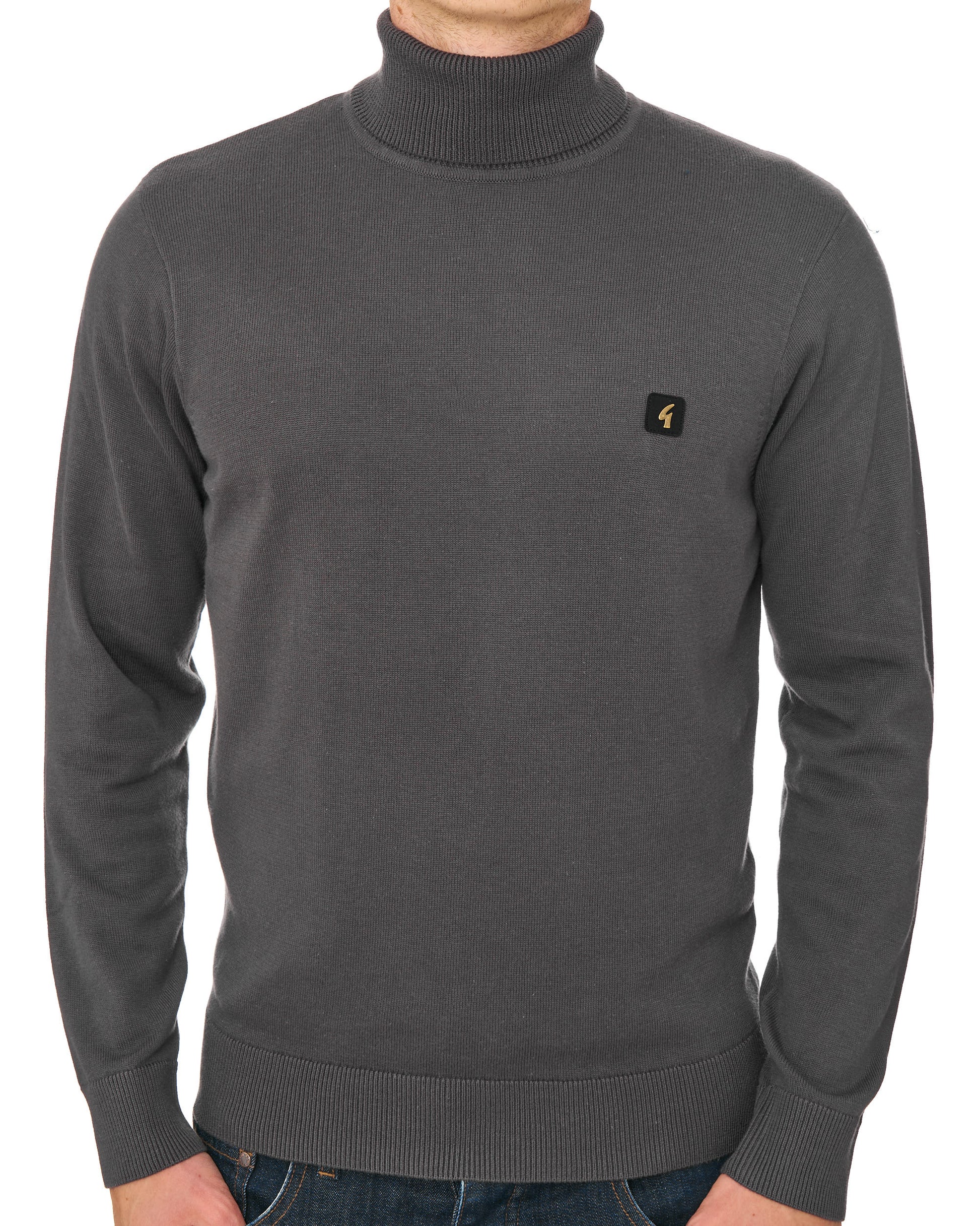 Gabicci Vintage Ricardo Roll Neck Knit Charcoal