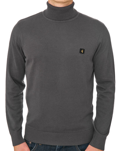 Gabicci Vintage Ricardo Roll Neck Knit Charcoal