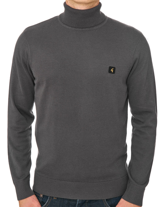 Gabicci Vintage Gabicci Vintage Ricardo Roll Neck Knit Charcoal