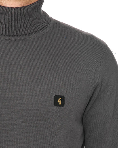 Gabicci Vintage Ricardo Roll Neck Knit Charcoal