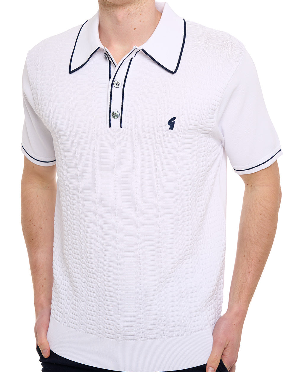 Gabicci Vintage Ronnie Archive Polo Weiß