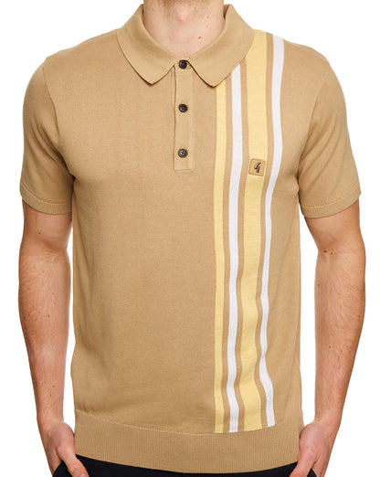 Gabicci Vintage Soda SS Strickpolo Sandstein