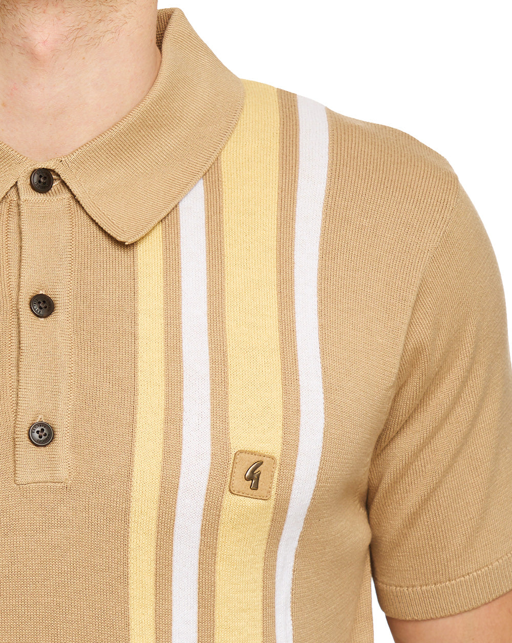 Gabicci Vintage Soda SS Strickpolo Sandstein