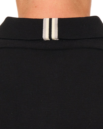 Gabicci Vintage Weaver LS Strickpolo Schwarz