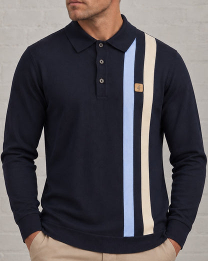 Gabicci Vintage Coltrane Stripe Knit Navy