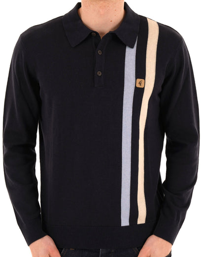 Gabicci Vintage Coltrane Stripe Knit Navy