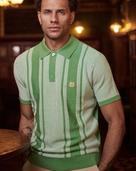 Gabicci Vintage Gabicci Vintage Dante Gestricktes Poloshirt Verde