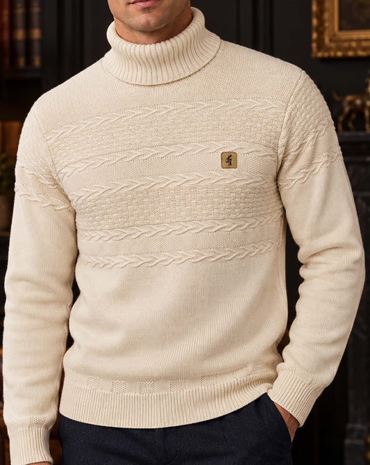 Gabicci Vintage Gabicci Vintage Emilio Roll Neck Knit Cream