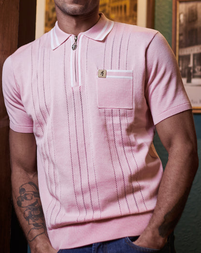 Gabicci Vintage Johnson Strickpolo in zartem Rosa