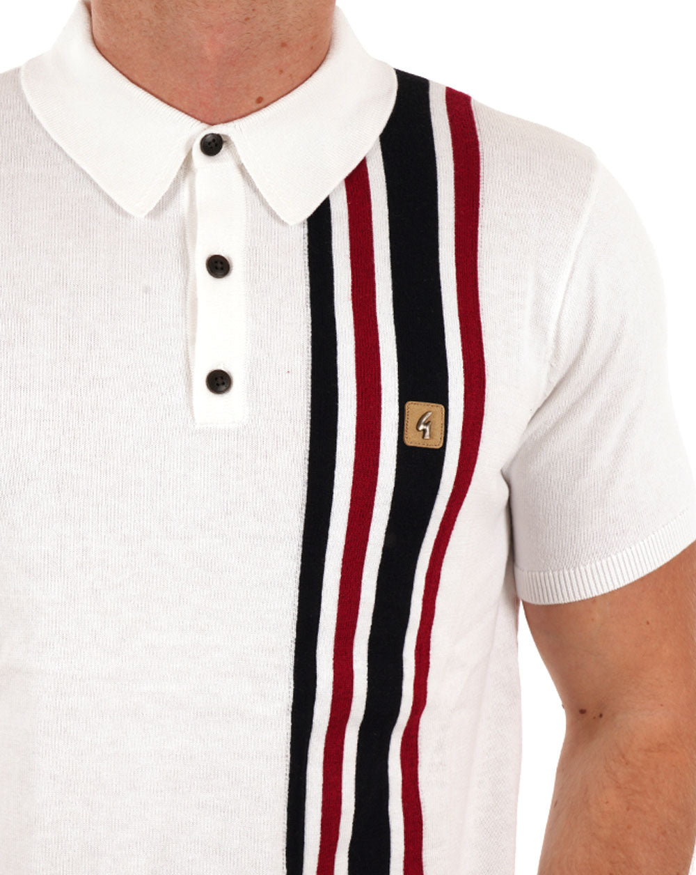 Gabicci Vintage Soda SS Strickpolo Weiß