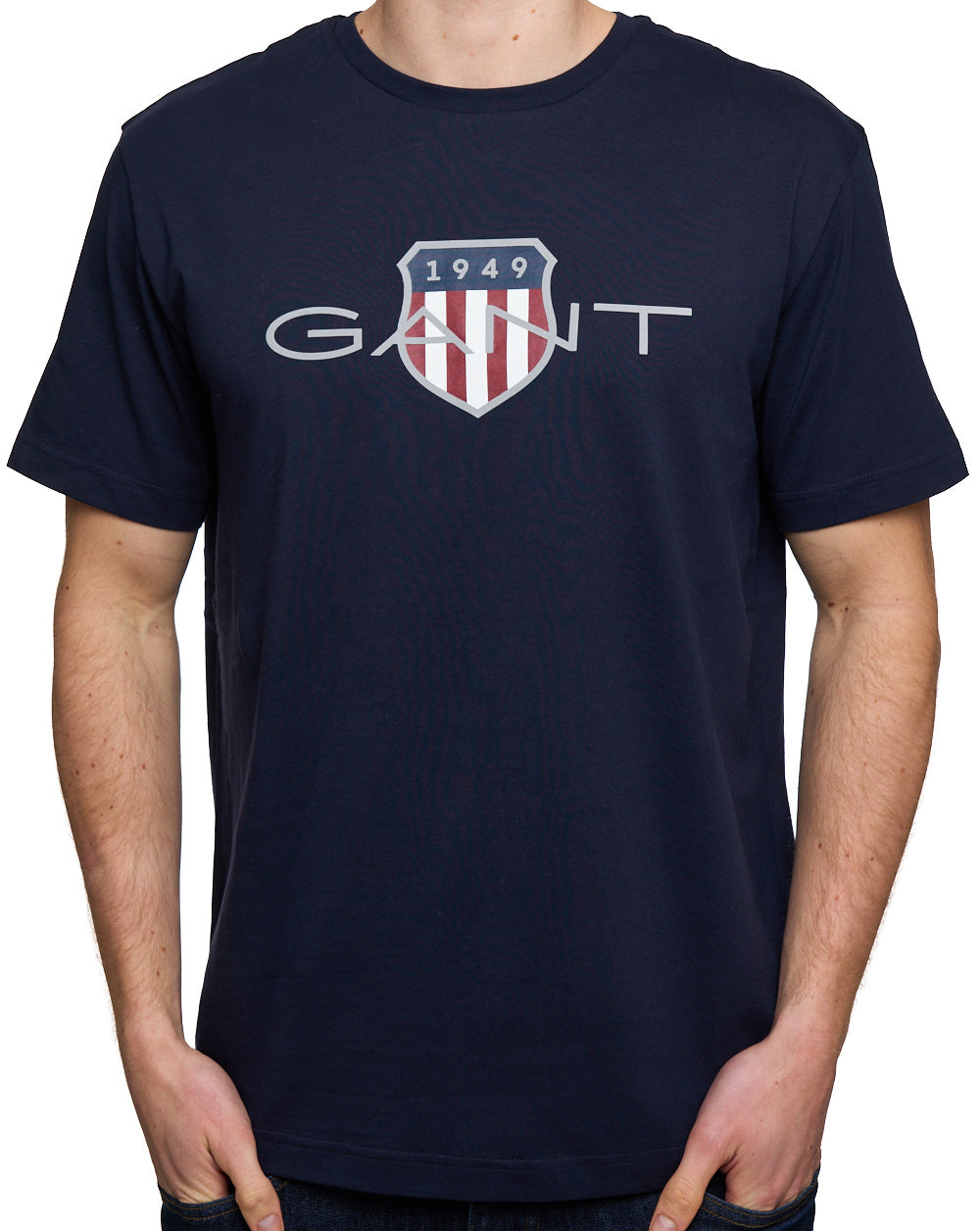 Gant Archive Shield T Shirt Navy Blue
