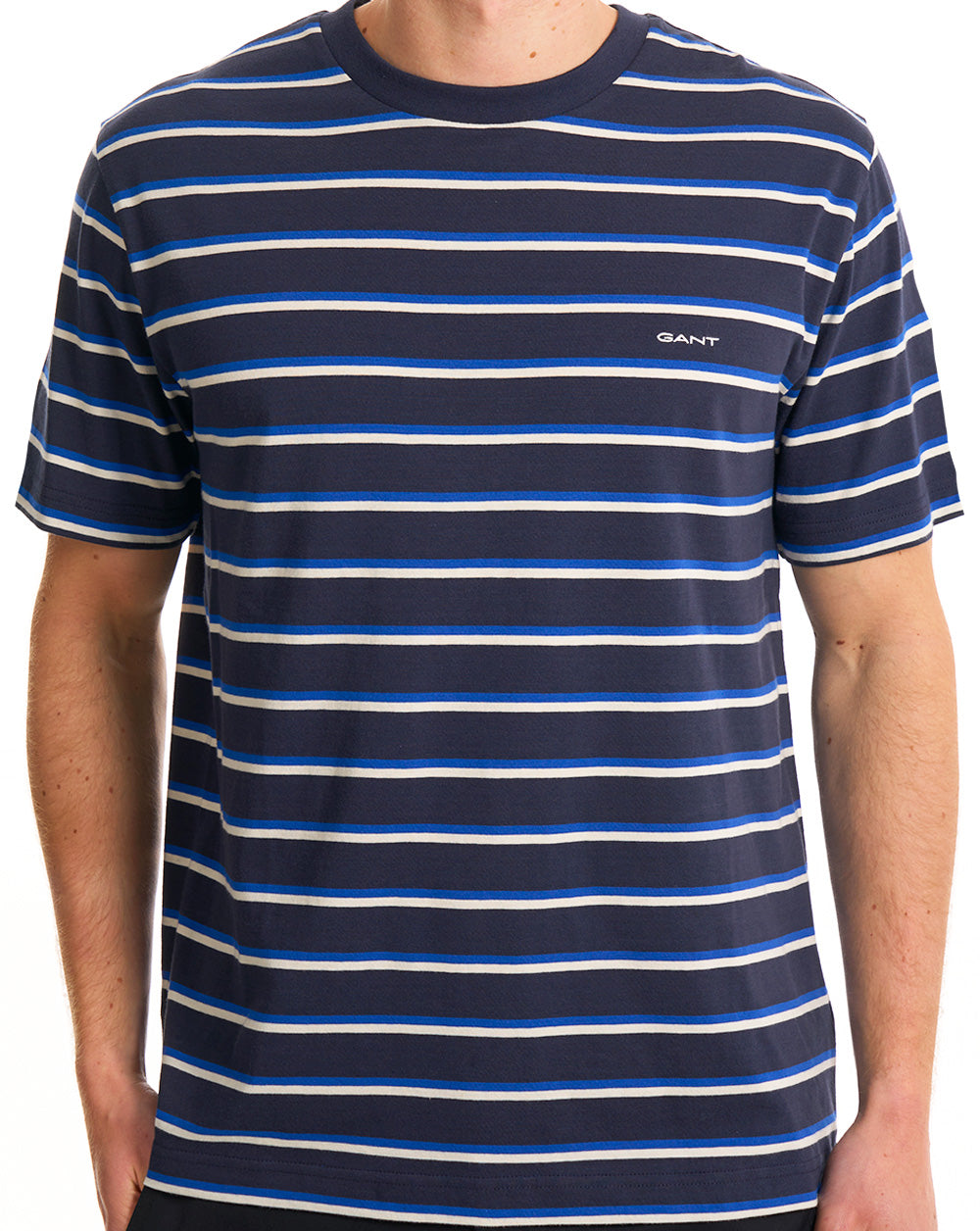 Gant Multi Stripe T-Shirt Marineblau