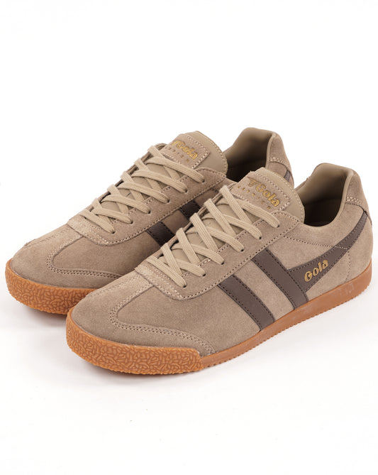 Gola Gola Harrier Suede Trainer Cappuccino/Root