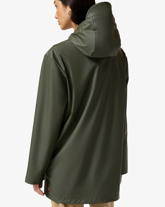 Hunter Hunter Unisex Jo PU Downpour Rain Jacket Kambaba Green