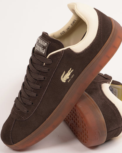Lacoste Baseshot Trainers Dark Brown/Gum