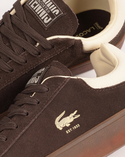 Lacoste Baseshot Trainers Dark Brown/Gum