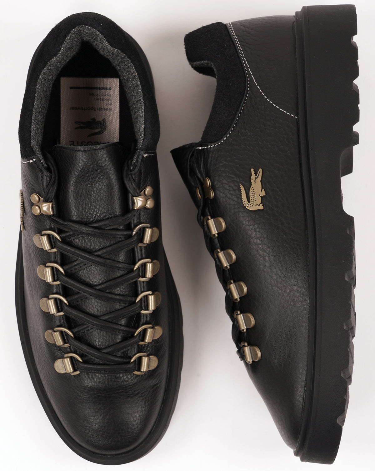 Lacoste Baseshot Winter Leather Walking Shoes Black