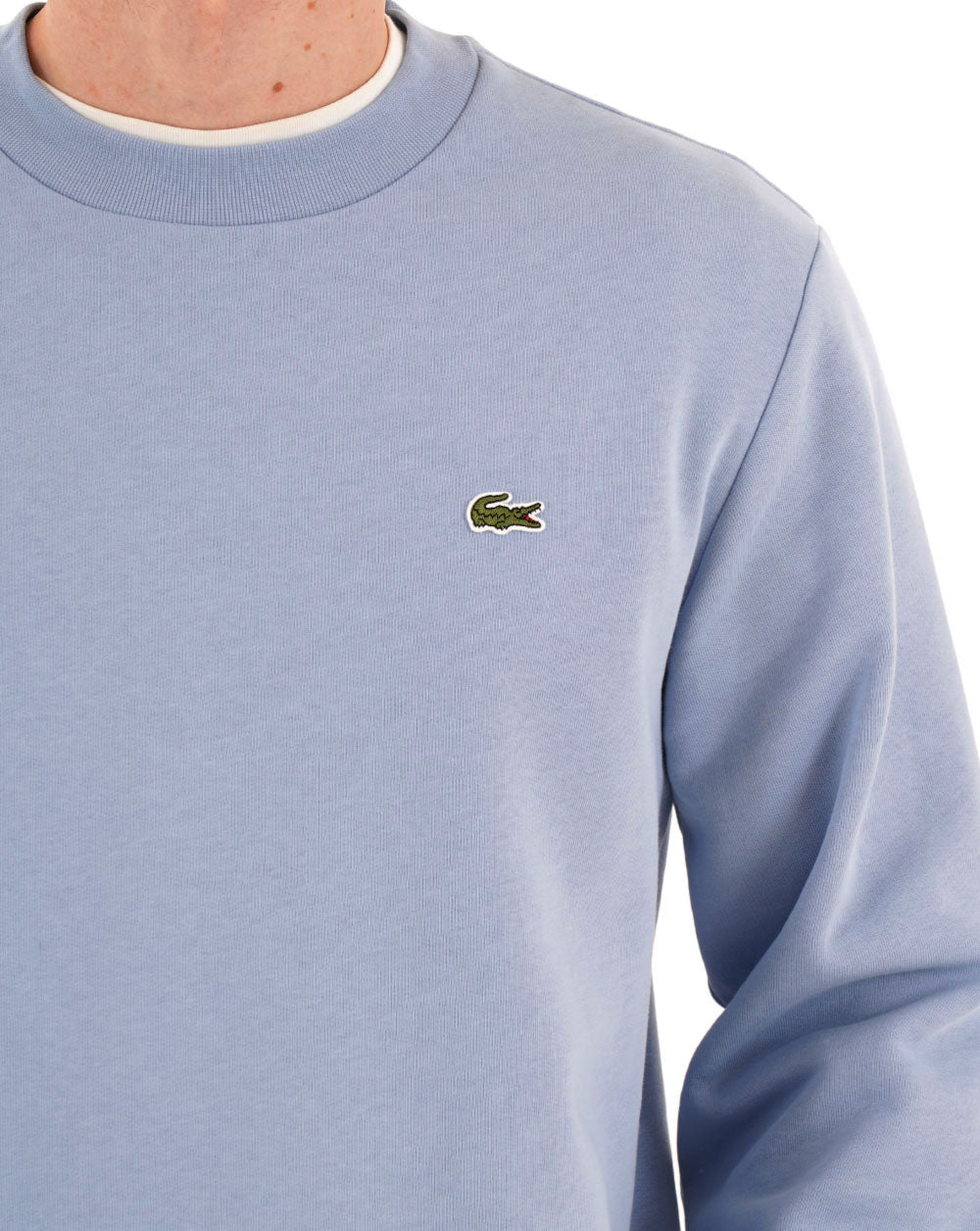 Lacoste Sweatshirt aus gebürsteter Baumwolle, Himmelblau