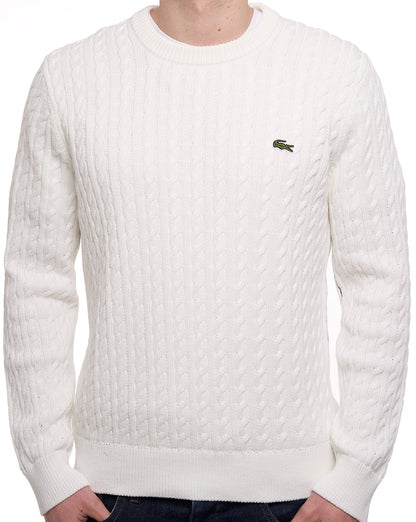 Lacoste Zopfstrickpullover Mehl