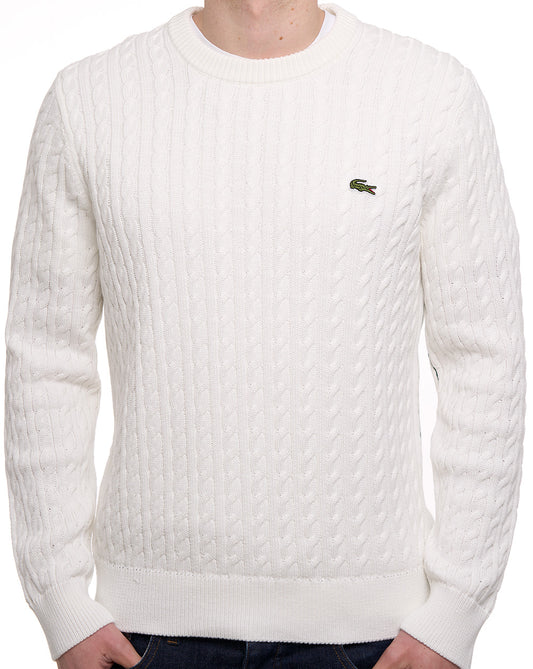 Lacoste Lacoste Zopfstrickpullover Mehl