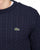Lacoste Cable Knit Cotton Jumper Navy