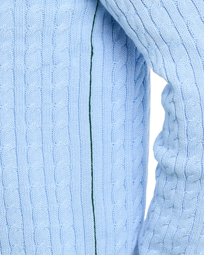 Lacoste Cable Knit Jumper Sky Blue