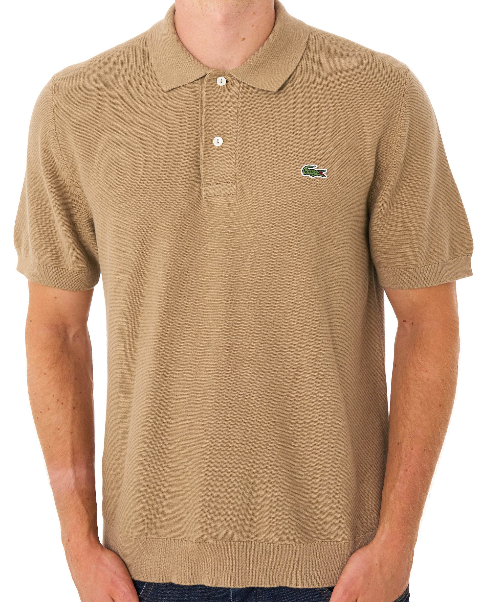 Lacoste Classic Fit Knitted Polo Camel