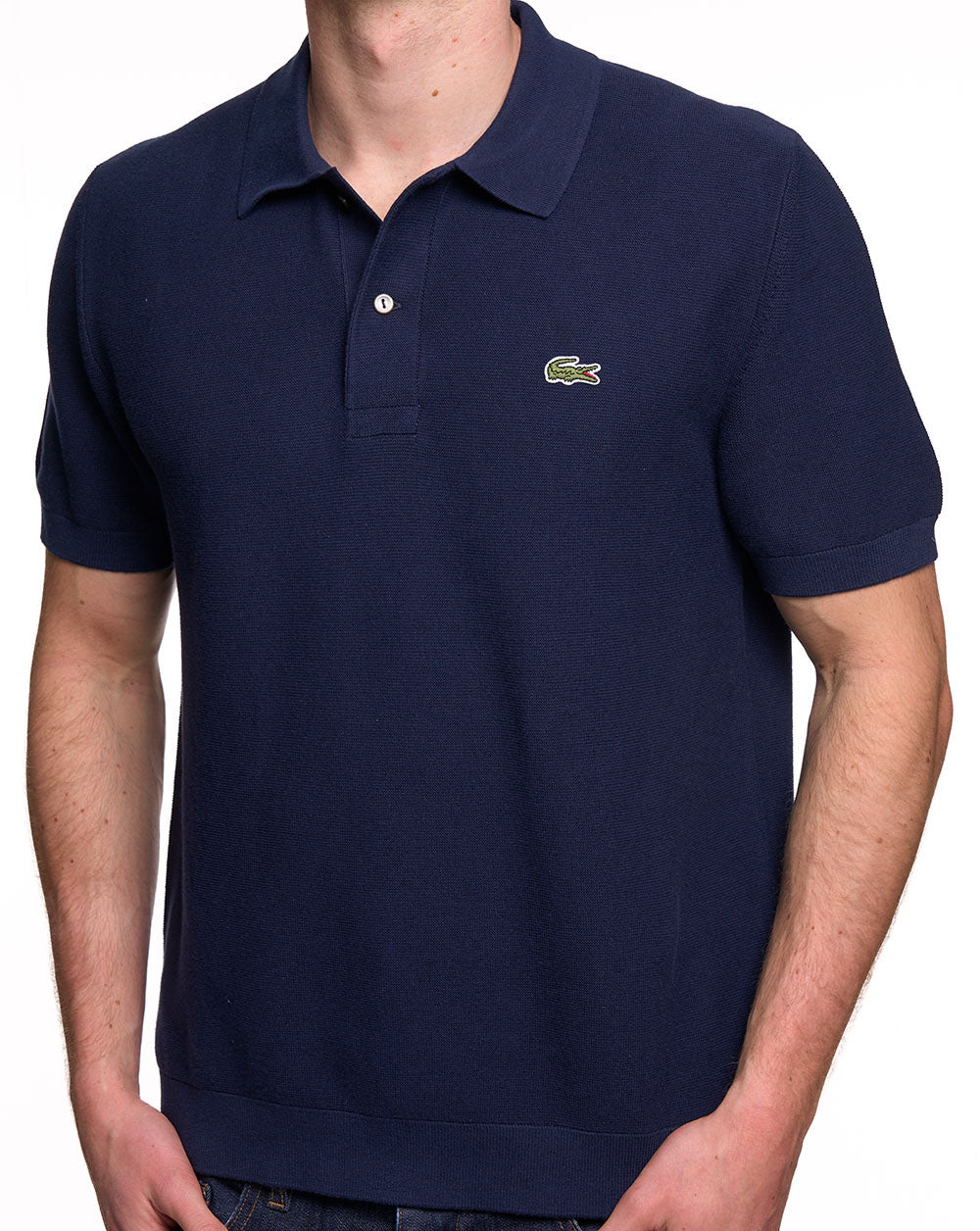 Lacoste Classic Fit Strickpolo, Marineblau