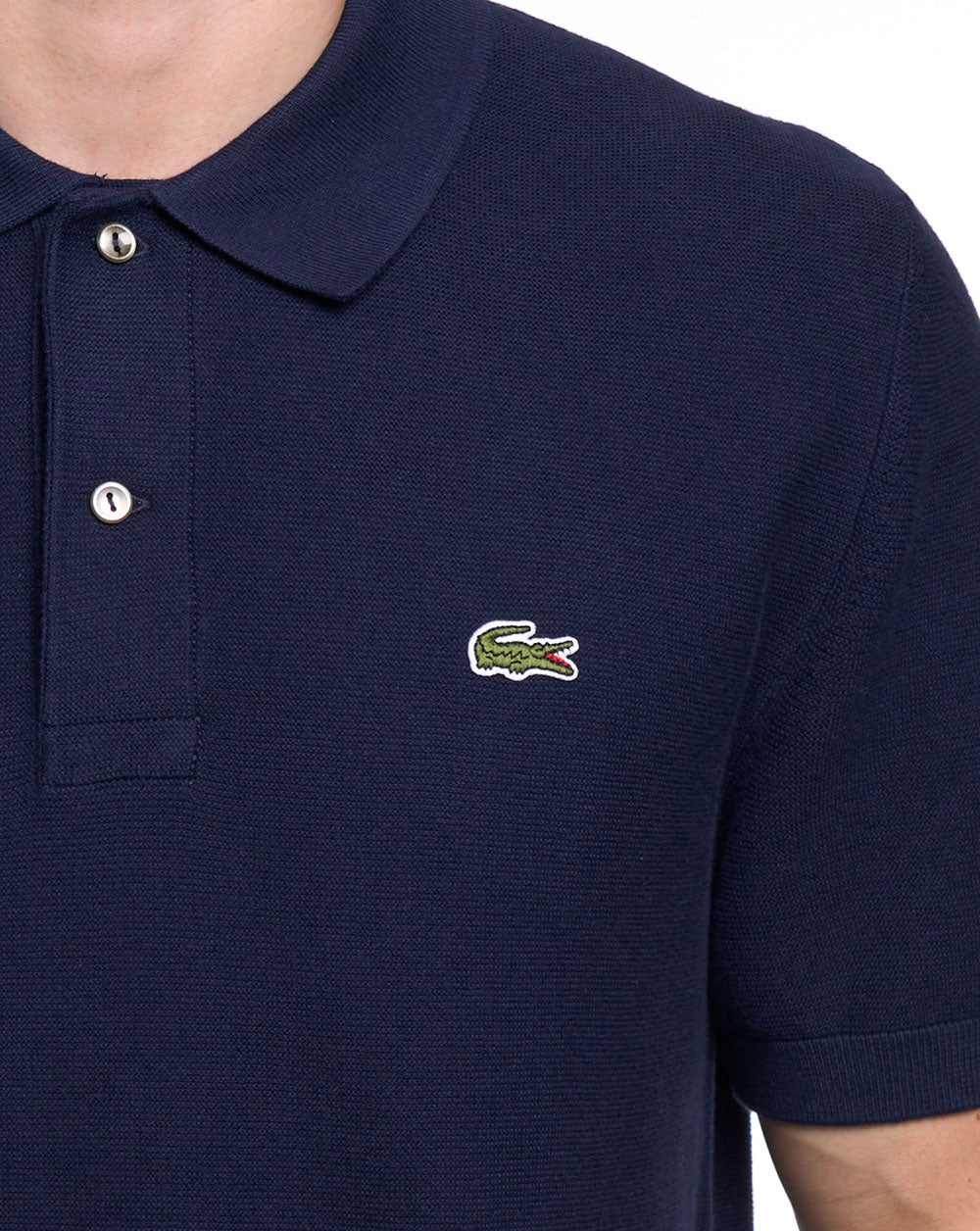 Lacoste Classic Fit Strickpolo, Marineblau