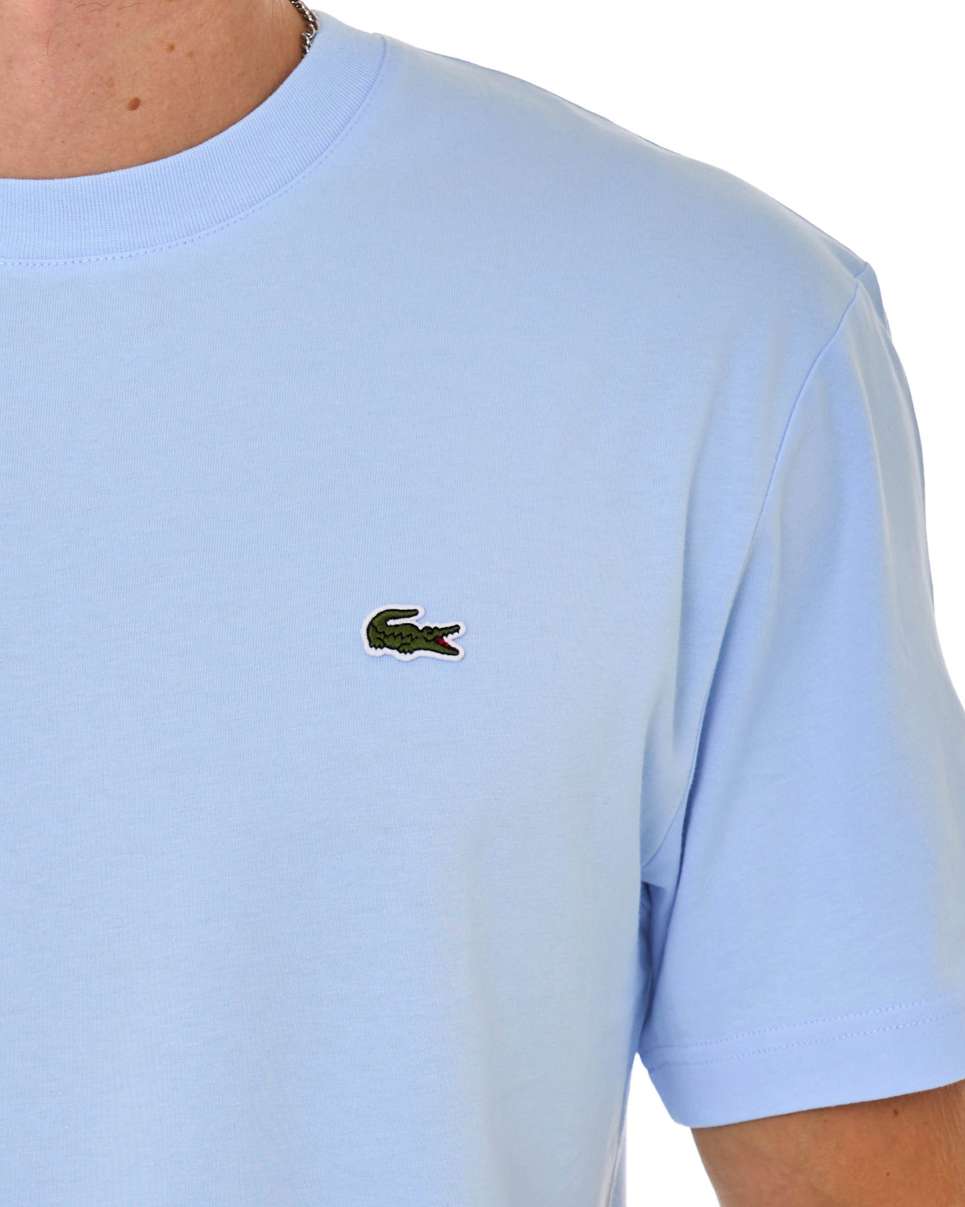 Lacoste – T-Shirt mit klassischer Passform, Himmelblau