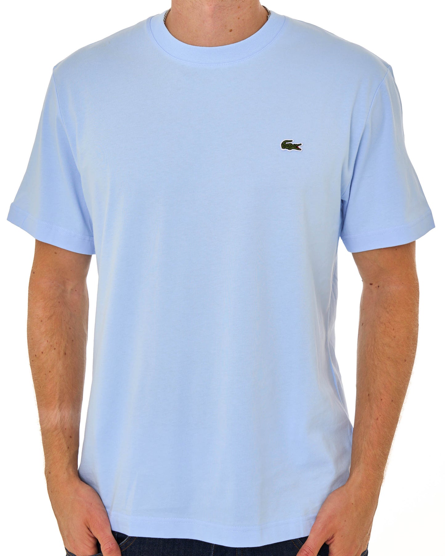 Lacoste – T-Shirt mit klassischer Passform, Himmelblau