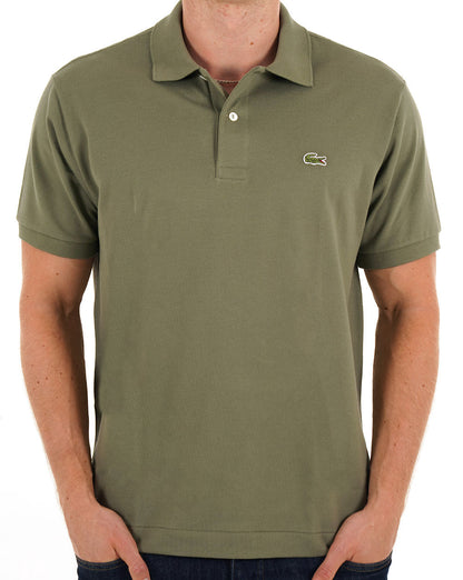 Lacoste – Klassisches Poloshirt in Khakigrün