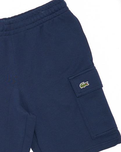 Lacoste Cargo-Shorts aus Baumwollfleece, Marineblau
