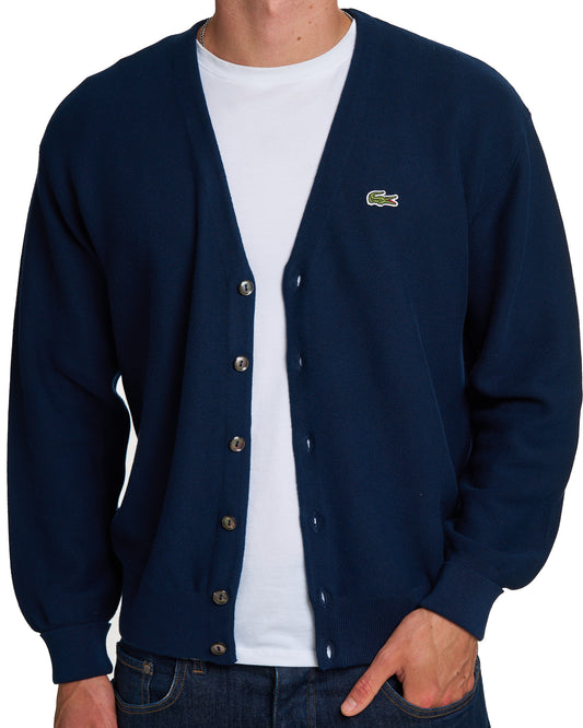 Lacoste Lacoste Cotton Knit Cardigan Navy