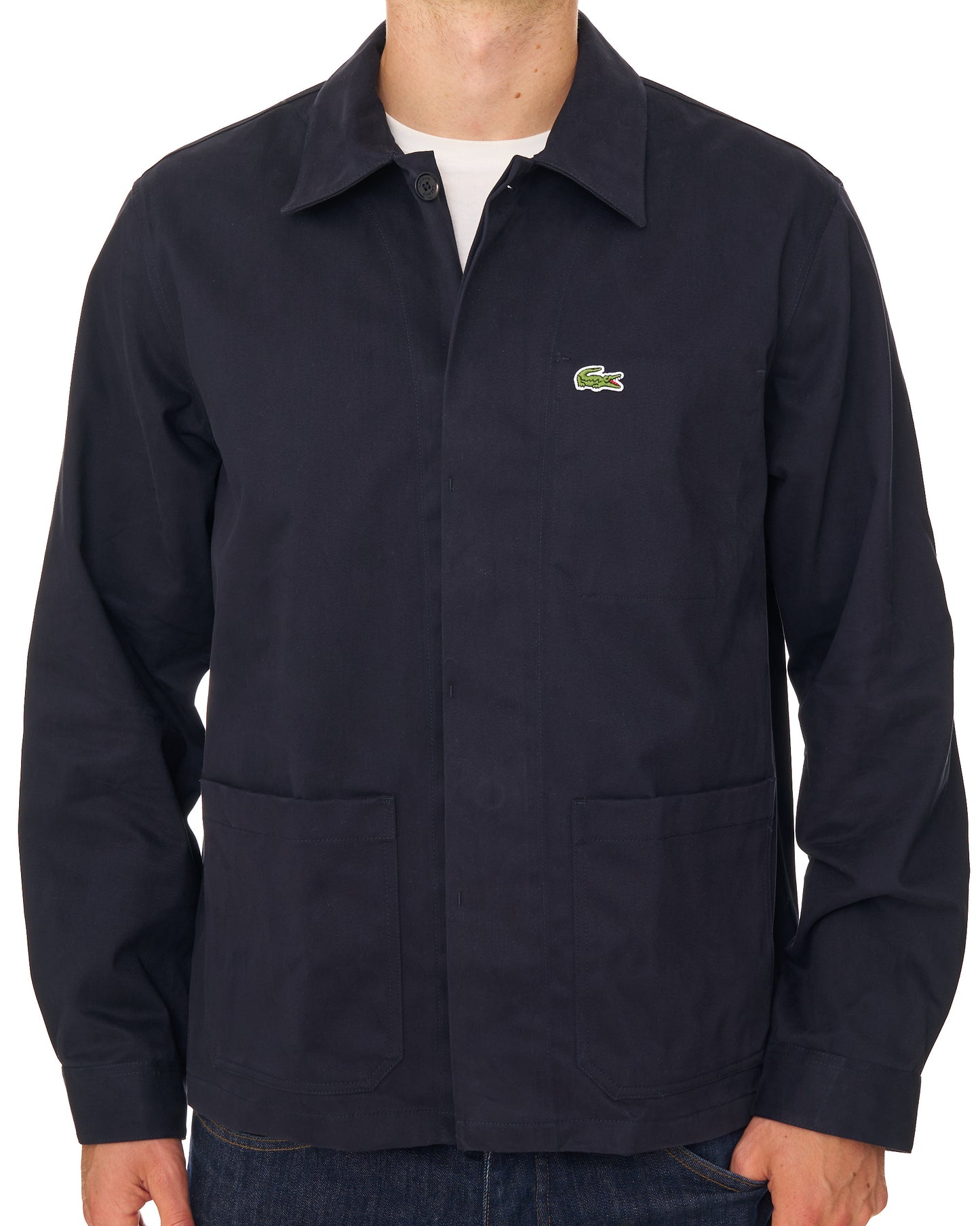 Lacoste Cotton Twill Overshirt Navy
