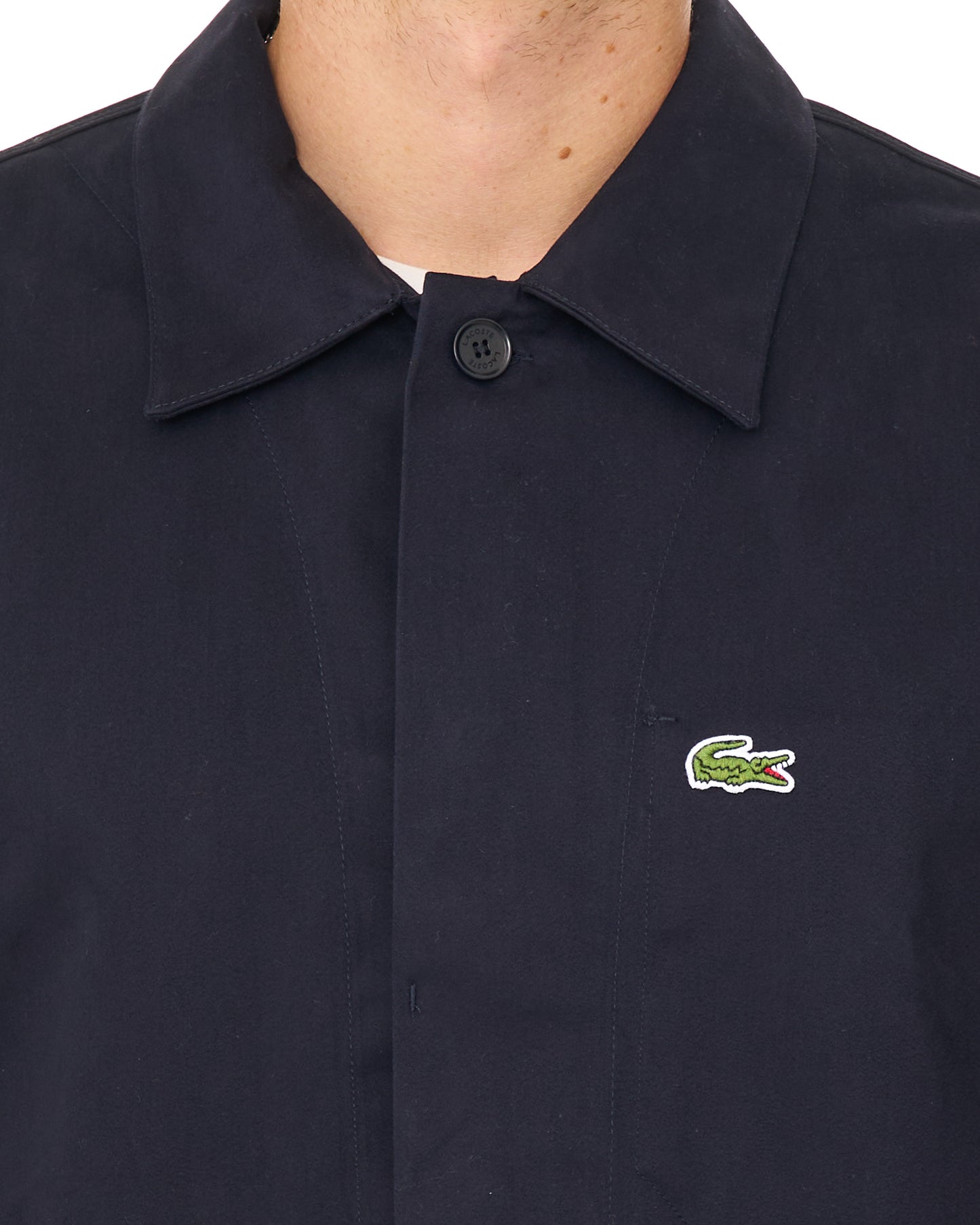 Lacoste Cotton Twill Overshirt Navy